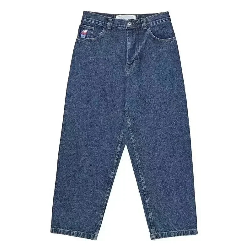New Harajuku Hip Hop Cartoon Y2K Big Boy Jeans Women Graphic Embroidery Baggy Jeans Pants High Waist Wide Leg Trouser Streetwear - Lootquake