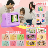 Cartoon Instant Print Camera for Kids 2.4 Inch HD Digital Camera With 32G for Boys Girls Birthday Christmas Gfits