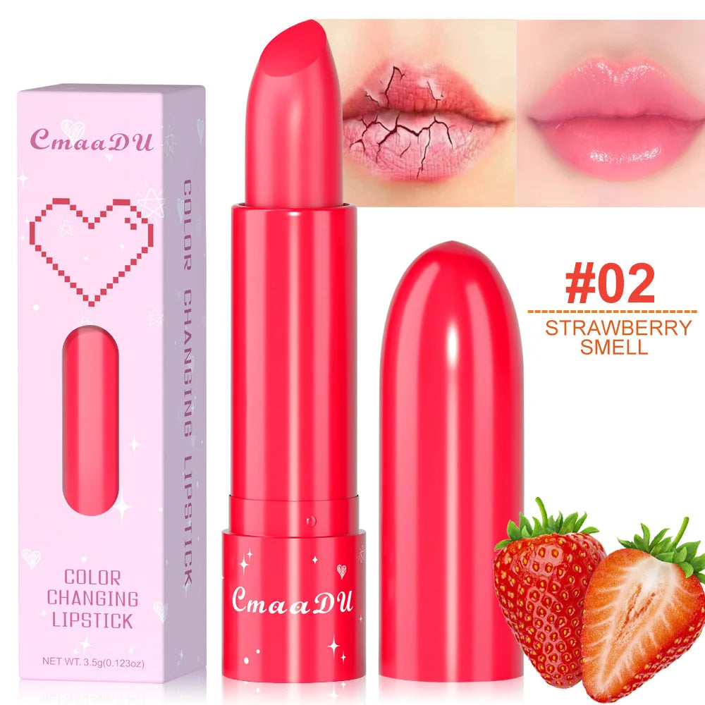 Fruit Color Changing lipstick Fruit Taste Moisturizing Lip Skin Without Drying out Temperature Changing lipstick
