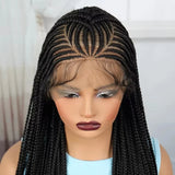 36" Cornrow Knotless Braids Wig | Full Lace Frontal | Baby Hair