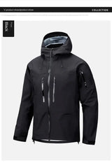 Jacket Men's Sports Casual Soft-shell Zipper Pocket Water Repellent Windbreaker New Autumn Functional Camping Hooded Raincoat - Lootquake