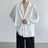 Black White Long Sleeved Shirt Men Oversized Social Mens Dress Shirt Korean Loose Ice Silk Shirt Mens Office Formal Shirts M-XL - Lootquake