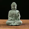 Decoración de pecera de Buda de arenisca, artesanía de Buda de meditación, escultura zen de Buda, micropaisaje, estatua de pecera