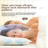 Enceinte Bluetooth sans fil à conduction osseuse, idéale sous l'oreiller, avec bruit blanc pour dormir, noire