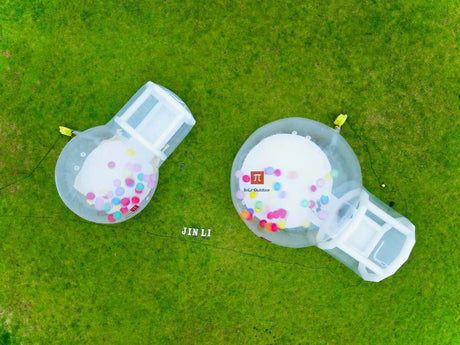 Inflatable bubble house PVC tent includes blower/protective carpet/PVC repair glue/air pump/colorful balloons/free shipping - Lootquake