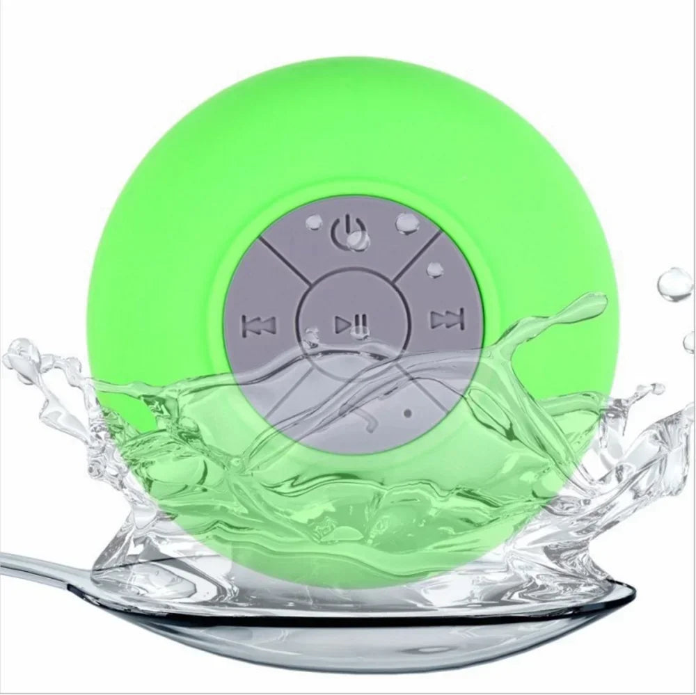 Altavoz Bluetooth inalámbrico resistente al agua con ventosa para coche y ducha.