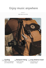 Caja de sonido inalámbrica portátil con Bluetooth para bicicleta con soporte para altavoz de manillar, subwoofer impermeable para scooter al aire libre