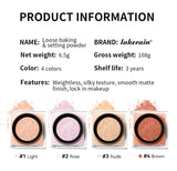 Polvos sueltos de maquillaje rosa, transparentes, naturales, para acabado facial, profesionales, con control de grasa, resistentes al agua, mates, fijadores.