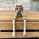 New Human Skeleton Simulation Halloween Decoration Graduation Season Decorations Goth Family Scary Cabin Halloween Decor