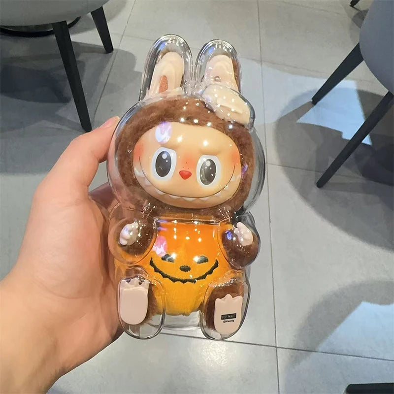 LABUBU Étui transparent pour siège Labubu Étui en plastique Sac à dos Charms