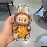 LABUBU Étui transparent pour siège Labubu Étui en plastique Sac à dos Charms