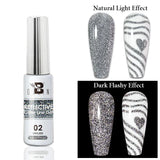 5ML Gold Silver Metallic Liner Paint Gel Polish Chrome Mirror Metal Effect Super Bright French UV LED Semi Permanent Nail Gel