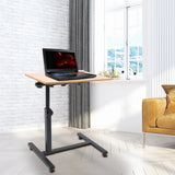 Adjustable Height Laptop Desk Rolling Cart Table Stand Movable Computer Table Sofa Side Tables