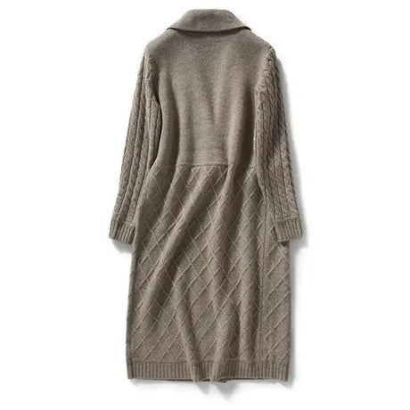 Korean French Style Cashmere Sweater Ladies Wool Windbreaker Cardigan New Autumn Winter Women Knitted Sweater Long Cardigan Coat - Lootquake