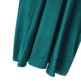 VONDA 2024 Elegant Women Satin Long Dress Autumn Maxi Sundress Elegant O-Neck 3/4 Bat Sleeve Casual Vestido Party Robe Oversize - Lootquake