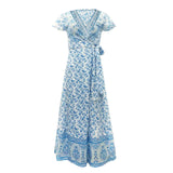 2024 Summer Leisure Hot Sale Holiday Printed Dress Sexy Long Dress Women's Wear - Lootquake