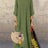 Women's Fashion Casual Loose Big Swing Half Sleeve Long Dress Floral Holiday Maxi Dress Plus Size Vestidos Longos Robe - Lootquake