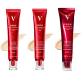 FV Foundation Maquillaje en crema líquida Base a prueba de agua Corrector Crema hidratante con control de aceite Corrector de larga duración con control de aceite