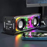 Altavoces duales Bluetooth 5.0 inalámbricos RGB1800mAh Altavoces mecánicos transparentes Efecto de luz Altavoz Subwoofer de graves Mini altavoz