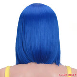 10 Inch Ombre Brown Straight Short Bob Wig | Synthetic Lace Front Wigs for Women (Heat Resistant Fiber, Cosplay & Daily Use)