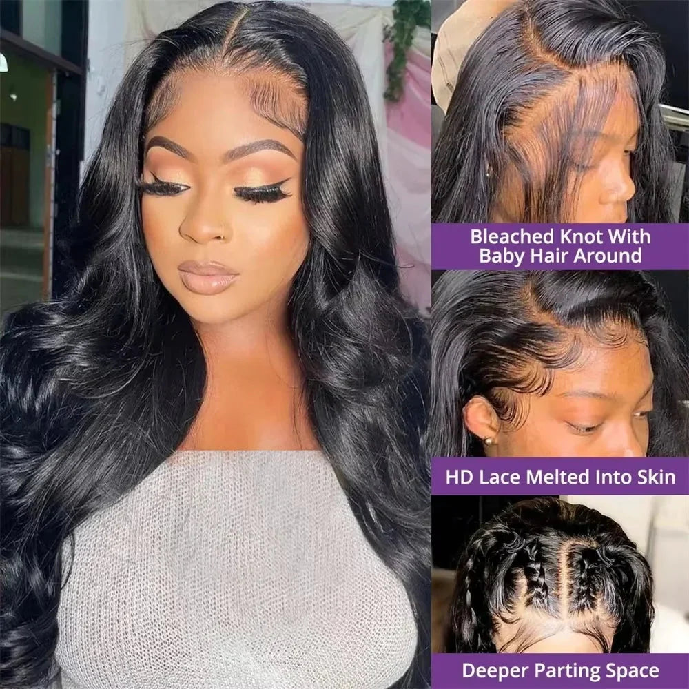 12A Brazilian Hair 36/40 Inch Body Wave 13x4 HD Lace Frontal Wig | Glueless | 100% Raw Human Hair | Ready to Wear