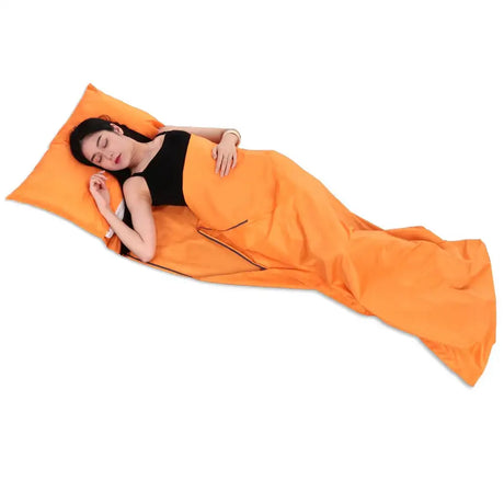 Lightweight Outdoor Sleeping Bag Liner Polyester Pongee Portable Single Sleeping Bags Camping Travel Hotel Sleep Bag 75*210CM - Lootquake