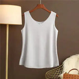 Original New Arrival 2024 Summer Fashion Brand Sleeveless Top Women's Chiffon Shirt Loose Plus Size Show Clothing Shirt Blouse - Lootquake