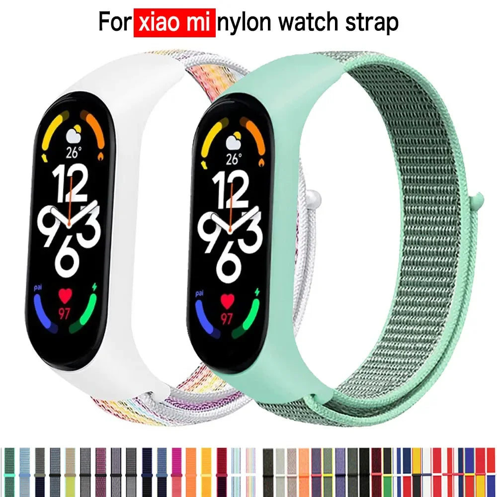 Nylon loop For Xiaomi Mi Band 7-7 nfc smartwatch Wristband Sports Miband7 Correa Replacement Bracelet smart band 7 6 5 3 4 Strap - Lootquake