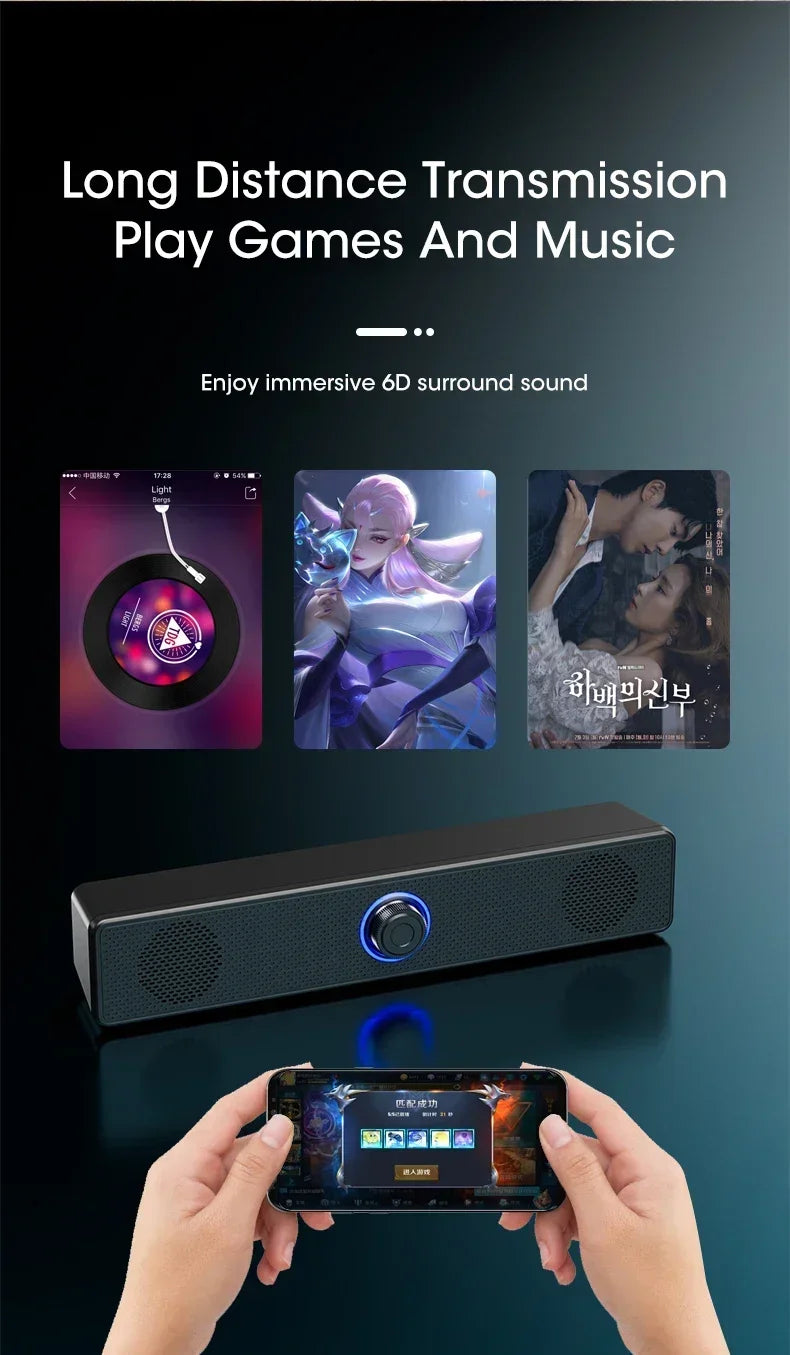Computer Desktop High-quality Bluetooth Wired Dual-purpose High-volume Microphone Two-in-one Speaker Home Surround Audio System