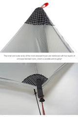 [HODR] 3F UL GEAR Lanshan 1 pro Tipi Tent Rodless Solo Ultralight 690g 20D Nylon Fabric Camping Season Tent Trekking Tents - Lootquake