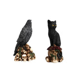 Squelettes mystérieux, personnages décoratifs, statues d'animaux, artisanat en résine