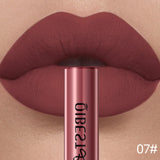 QIBEST Rouge à lèvres liquide mat Waterproof longue tenue Velours Gloss à lèvres Tube de teinte Pigment Nude mat Rouge à lèvres Maquillage des lèvres