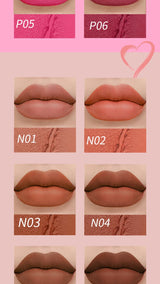 Matte Lipstick, 18-Color, Long-Lasting, Non-Stick Cup, Fade-Resistant, Velvety Texture, Luxurious Hydrating Lip Makeup For All-D