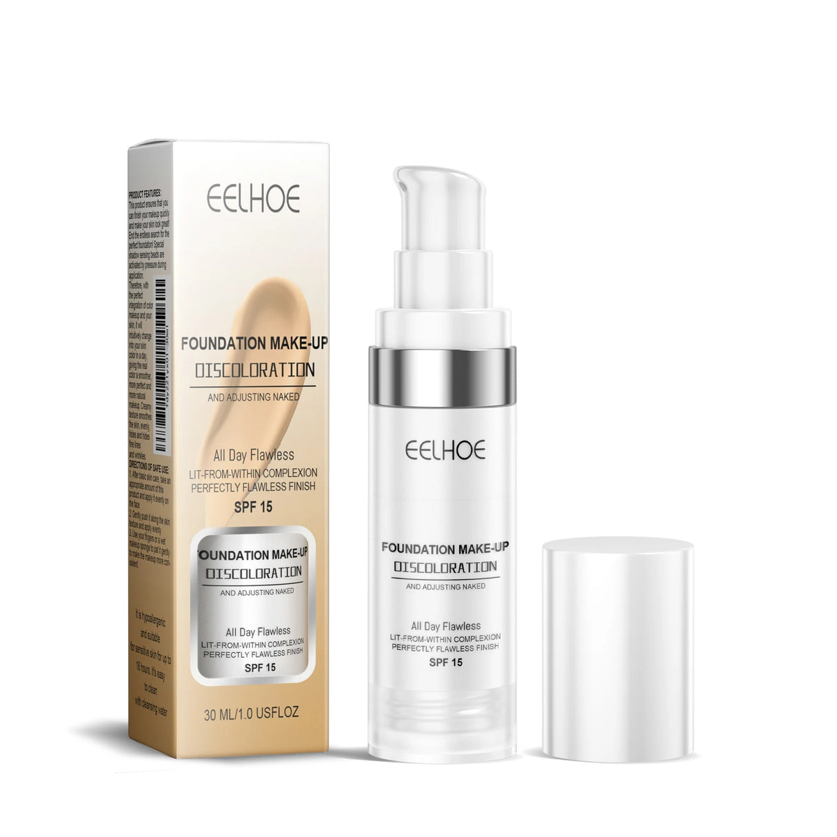 30ml Concealer Color-Changing Foundation Brightens the complexion, is clear, moisturizing, waterproof, and does not fade