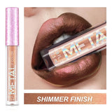 Metallic Matte Liquid Lipstick Waterproof Long Lasting Non-Stick Cup Matte Shimmer Glitter Lip Gloss Women Lips Makeup 12 Colors