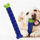 Cepillo de dientes de goma para perros, masajeador de limpieza de grado alimenticio, juguete masticable para limpiar los dientes de mascotas con una ligera fuerza de mordida.