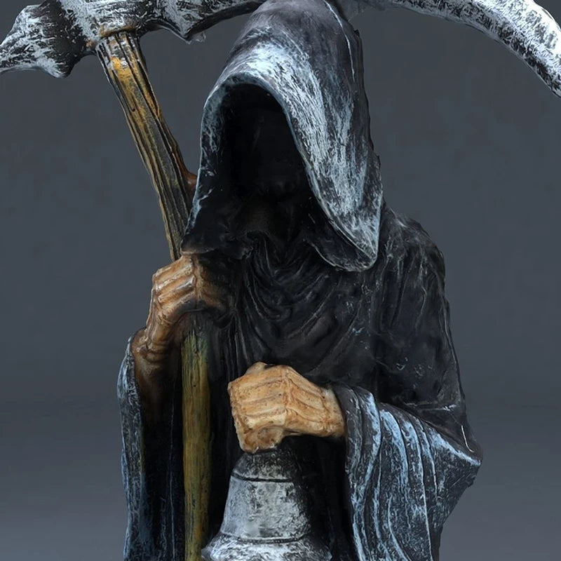 Statue de la Sainte Mort debout, figurine décorative religieuse, Faucheuse tenant une faux, statue d'autel pour Halloween