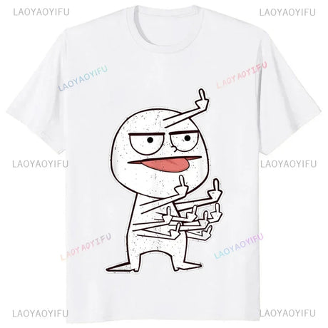 Middle Finger Funny Maniac Printed Man T Shirt Loose Casual Fashion Harajuku Hip Hop T-shirt Hipster Streetwear Comfort Clothing - Lootquake