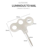 10/15pcs Camping Glow Deck Nails Outdoor Travel Hiking Tent Accessories 3 Holes Screw Spikes Luminous Metal Canopy Pegs Stakes - Lootquake