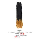 20-Inch Ombre Soft Dreadlocks Crochet Hair | Straight Synthetic Faux Locs for Black Women (Kanekalon Fiber)