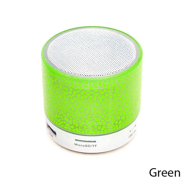 Mini altavoz Bluetooth inalámbrico con LED, tarjeta TF, subwoofer USB, sonido MP3 portátil, altavoz inalámbrico para teléfono inteligente