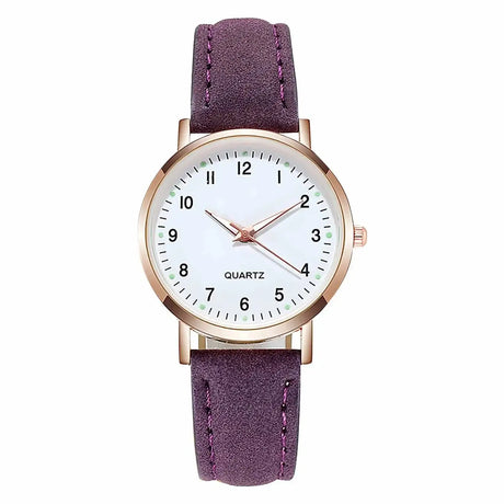 Reloj Mujer Fashion Watch for Women Leather Belt Watches Ladies Luxury Analog Quartz Luminous Wristwatch Clock Relogio Feminino - Lootquake