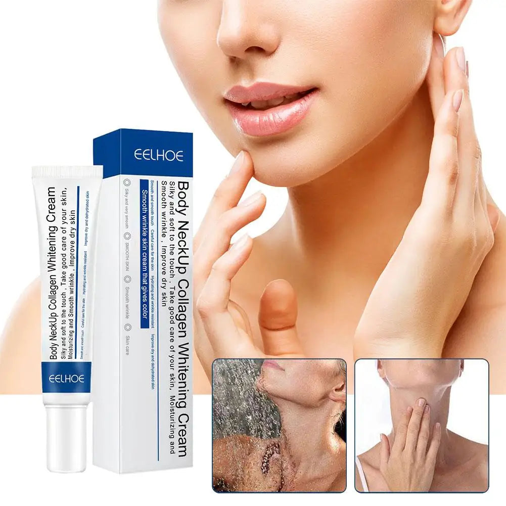5pcs Collagen Neck Cream Anti-aging Whitening Moisturizing Tightening Lifting For Neck Double Chin Reducer Fine Lines Skin Care