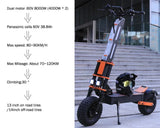Escooter X8PRO 2025 - Patinete eléctrico todoterreno para adultos, 8000 W, 60 V, 40 Ah, 13-14 pulgadas, motor dual, velocidad máxima: 100 km/h, kilometraje máximo: 120 km