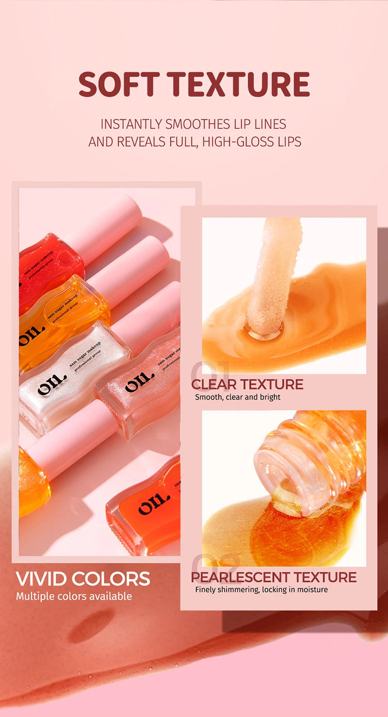 Huile à lèvres Water Light Honey Essence, hydratante longue durée, fruitée et scintillante, gelée, réduit les rides des lèvres, rouge à lèvres liquide, brillant, maquillage