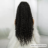32" Boho Knotless Box Braids Wig | Lace Front | Baby Hair | Black Women