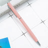 100 Pcs New Advertising Pen Free Custom LOGO Metal Ballpoint Pen Lettering Name Wholesale Hotel Gift Pen Office Supplies