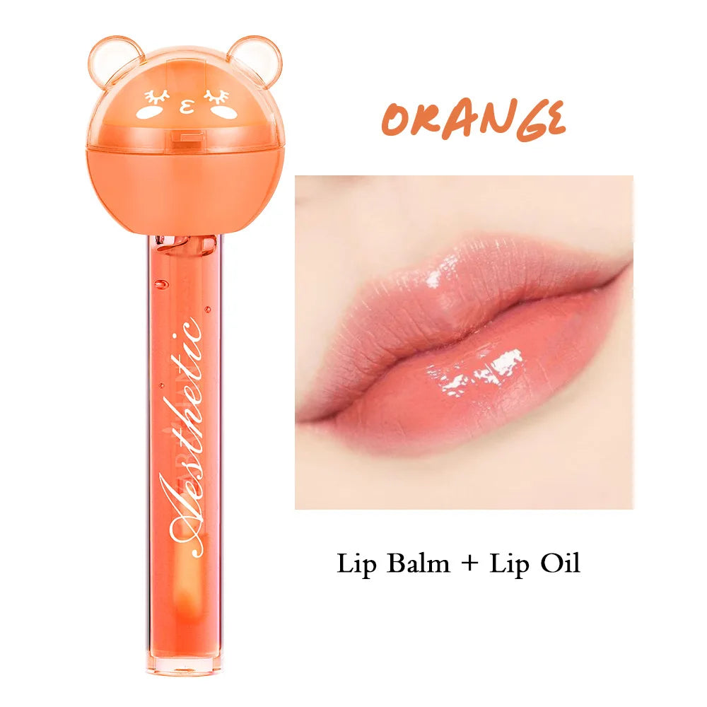 Gloss à lèvres 2 en 1 en forme de sucette, hydratant, repulpant, baume à lèvres, rouge à lèvres, huile minérale, nourrissant, soin des lèvres, maquillage, cosmétiques