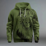 2024 Funny 3D Lion Printed Hoodies For Men Fashion Loose Sweatshirts Street Trend Harajuku Men's Clothes Autumn New Pullover - Lootquake
