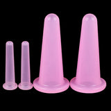 Lot de 4 ventouses en silicone pour massage du visage et du cou, anti-cellulite, soins de la peau, lifting, entretien